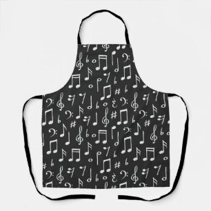 Muziekpatroon Schort