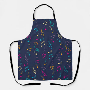 Muziekpatroon Schort