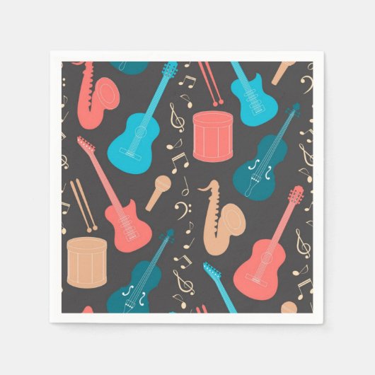 Muziekpatroon Servet (Voorkant)