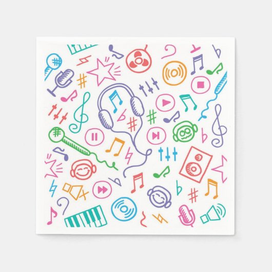 Muziekpatroon Servet (Voorkant)