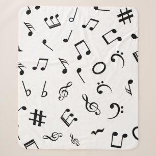 Muziekpatroon Sherpa Deken