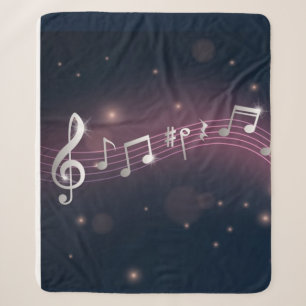Muziekpatroon Sherpa Deken