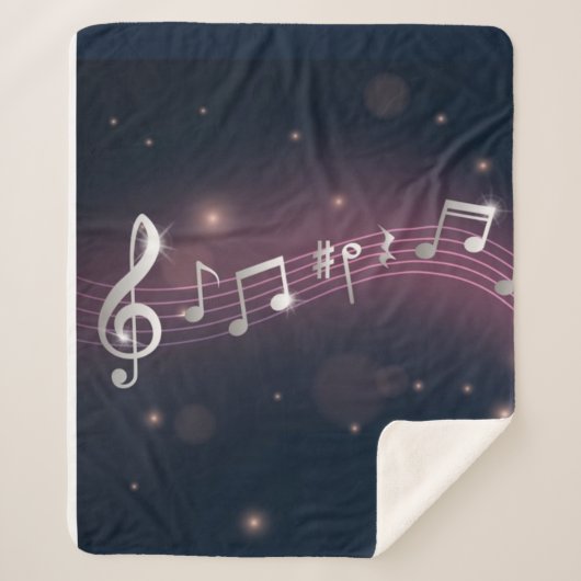 Muziekpatroon Sherpa Deken (Voorkant)