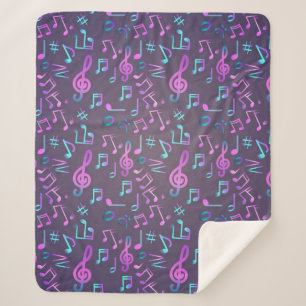 Muziekpatroon Sherpa Deken