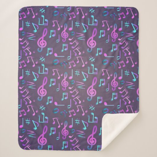 Muziekpatroon Sherpa Deken (Voorkant)
