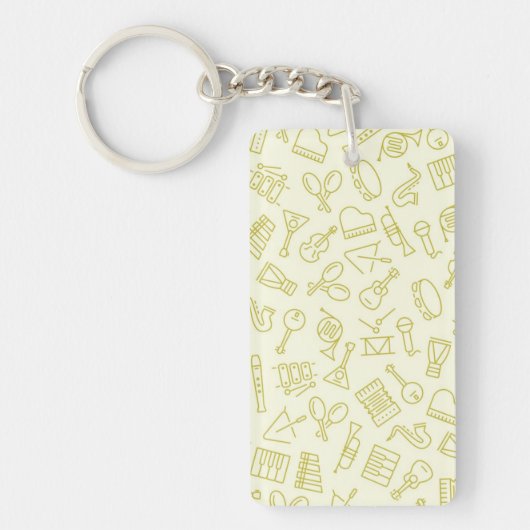 Muziekpatroon Sleutelhanger (Voorkant)