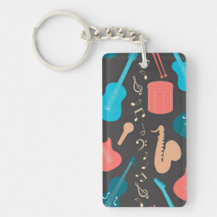 Muziekpatroon Sleutelhanger