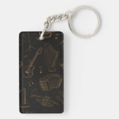 Muziekpatroon Sleutelhanger (achterkant)