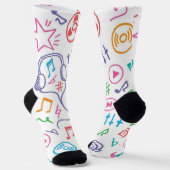 Muziekpatroon Sokken (Gebogen)