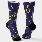Muziekpatroon Sokken (Gebogen)