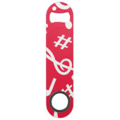 Muziekpatroon Speed Flessenopener (Achterkant)