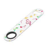 Muziekpatroon Speed Flessenopener (Voorkant Gekanteld)