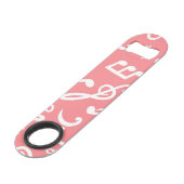 Muziekpatroon Speed Flessenopener (Voorkant Gekanteld)