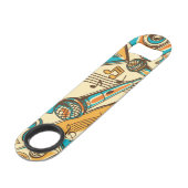 Muziekpatroon Speed Flessenopener (Voorkant Gekanteld)