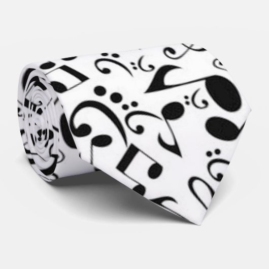 Muziekpatroon Stropdas (Opgerold)