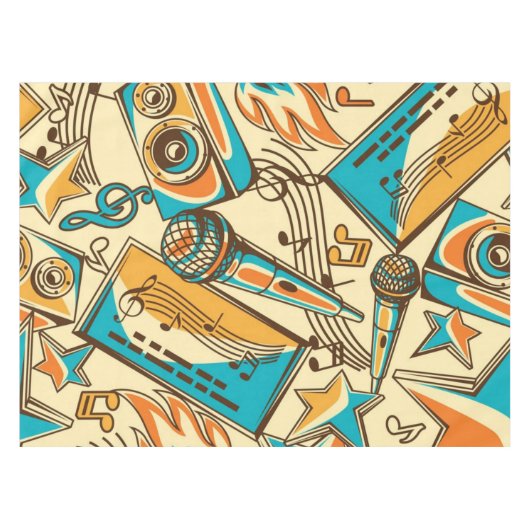 Muziekpatroon Tafelkleed (Voorkant (Horizontaal))