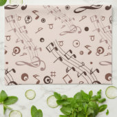 Muziekpatroon Theedoek (Gevouwen)