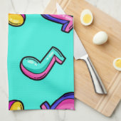 Muziekpatroon Theedoek (Quarter Fold)