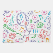 Muziekpatroon Theedoek (Horizontaal)