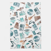Muziekpatroon Theedoek (Verticaal)