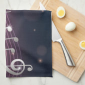 Muziekpatroon Theedoek (Quarter Fold)