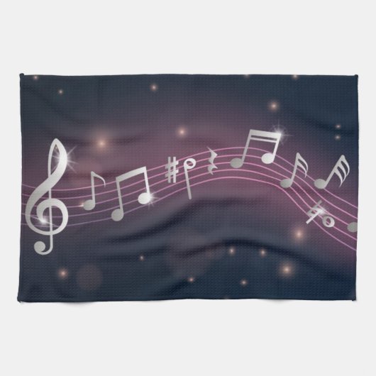 Muziekpatroon Theedoek (Horizontaal)