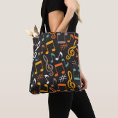Muziekpatroon Tote Bag (Dichtbij)