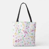 Muziekpatroon Tote Bag (Achterkant)