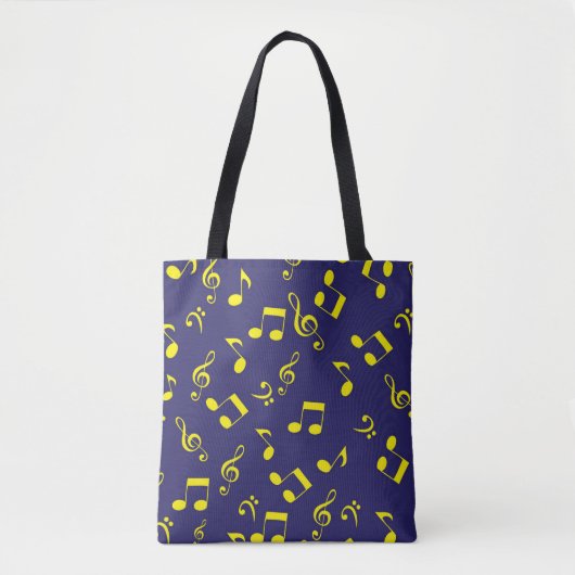 Muziekpatroon Tote Bag (Voorkant)