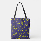 Muziekpatroon Tote Bag (Achterkant)