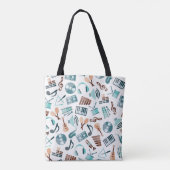 Muziekpatroon Tote Bag (Achterkant)