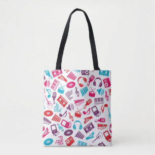 Muziekpatroon Tote Bag