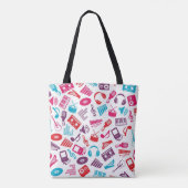 Muziekpatroon Tote Bag (Achterkant)