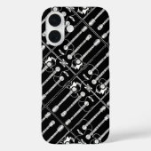 Muziekpatroon van gitaren Case-Mate iPhone case (Achterkant)