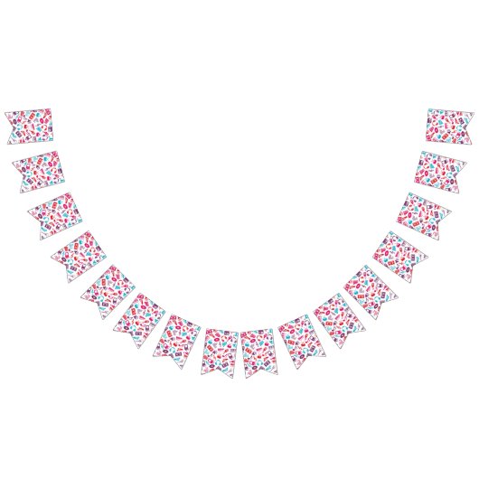 Muziekpatroon Vlaggetjes (Alle)