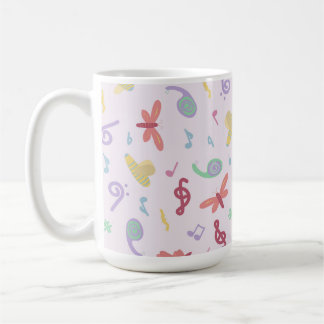 muziekpatroon voor kinderen koffiemok