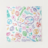 Muziekpatroon Wandkleed (Voorkant (horizontaal))