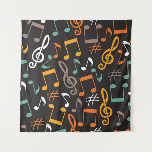 Muziekpatroon Wandkleed (Voorkant)