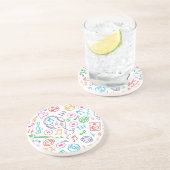 Muziekpatroon Zandsteen Onderzetter (Zijkant)