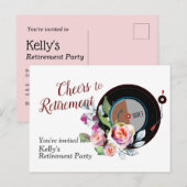 Muziekpensioen Uitnodigingskaart voor feestje Uitnodiging Briefkaart (Voorkant / Achterkant)