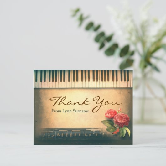 Muziekpiano  briefkaarten (Staand voorkant)