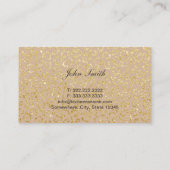 Muziekpiano Keys Gold Leopard Print Musical Visitekaartje (Achterkant)