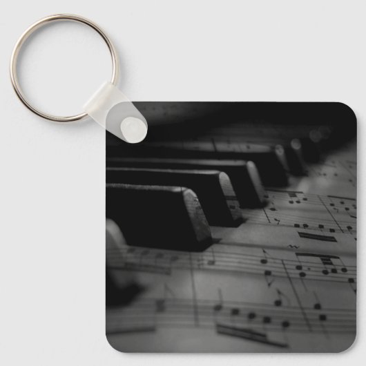 Muziekpianotoetsen Sleutelhanger (Voorkant)