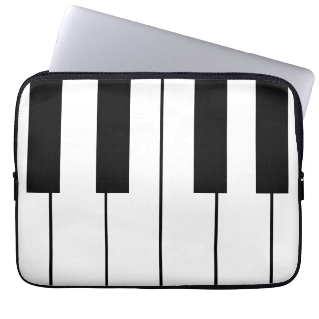 Muziekpiansleutels Laptop Sleeve (Voorkant)
