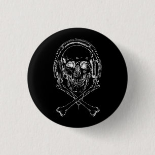 Muziekpiraat en -papier - röntgenfoto's ronde button 3,2 cm