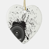 MuziekPoster met luidspreker 2 Keramisch Ornament (Rechts)