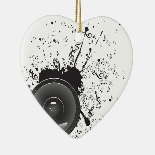 MuziekPoster met luidspreker 2 Keramisch Ornament (Rechts)