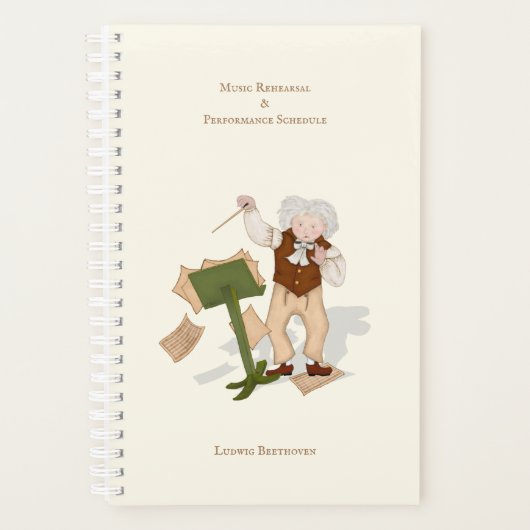 Muziekpraktijken en prestatieschema op maat planner (Voorkant)