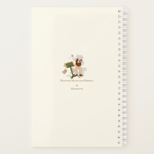 Muziekpraktijken en prestatieschema op maat planner (Achterkant)