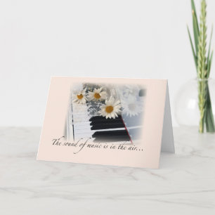 Muziekprestaties Gefeliciteerd, Piano, Daisies Kaart